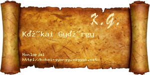 Kókai György névjegykártya